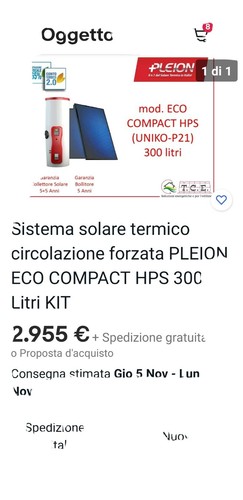 Sistema solare termico