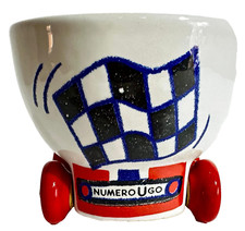 ❤️ LATTE GIGLIO TAZZA PORCELLANA  COLAZIONE PAZZA CON RUOTE NUMERO UGO RUOTAZZA