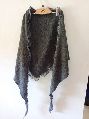Mantella scialle misto lana - scialle,