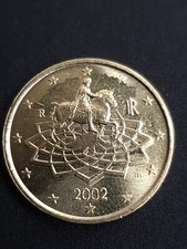 MONETA 50 CENT ITALIA 2002- ERRORI DI CONIO- RARA E BELLISSIMA- COLLEZIONISMO!