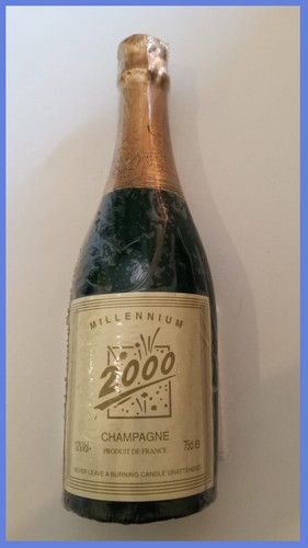 Candela bottiglia champagne
