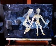 IL DIALOGO dipinto olio su