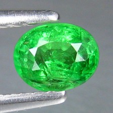 0,54 CTS 5X4 MM OVALE FANTASTICA PIETRA PREZIOSA TSAVORITE GRANATO VERDE...