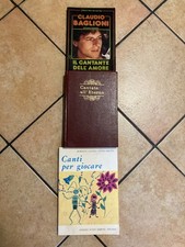Lotto 3 libri musica vintage: Baglioni, canti religiosi, canti per bimbi anni’80