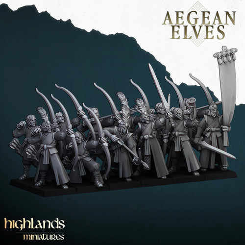 Aegean elves archers pezzi - aegean,