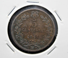 Moneta 1861 Italia Regno 5