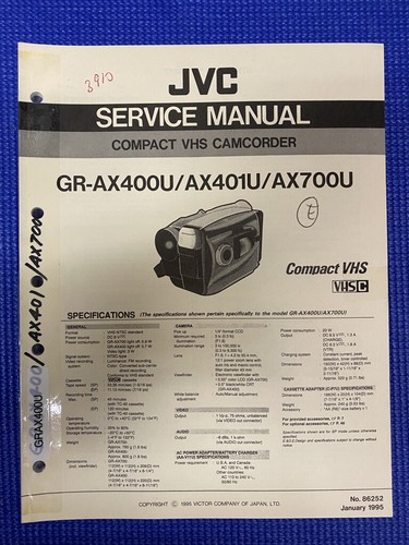 Jvc ax400u ax401u - jvc, gr-ax400u