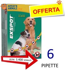 Exspot 6 pipette 1 ml per Cani da 2,5 kg a 40 kg - Antiparassitario per cane