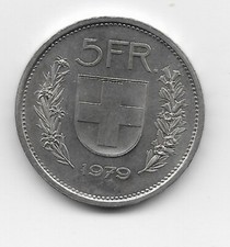Moneta Svizzera 5 franchi anni