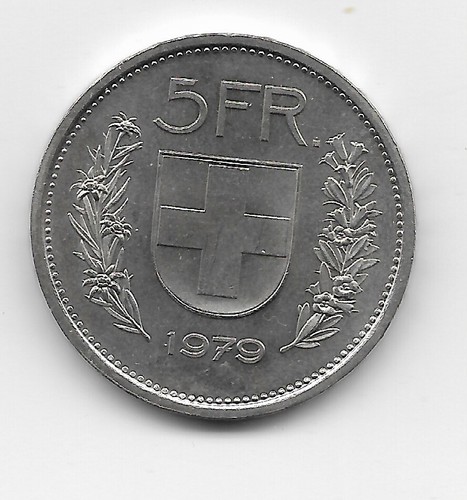 Moneta svizzera franchi - moneta, 5