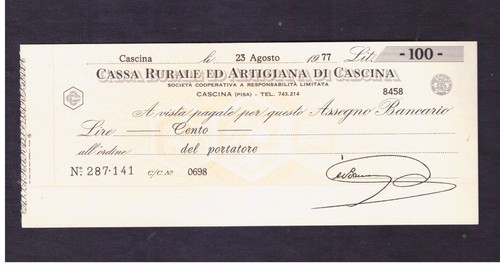 Assegno bancario cassa rurale - bancario,