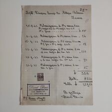 1943 David Dario Vulcanizzazione Fattura Ancona C01738