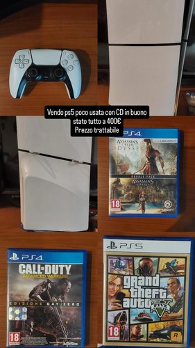 Ps5 console usata con giochi - ps5,