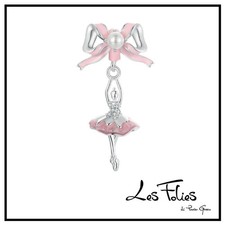 Charm ballerina rosa - charm, perla
