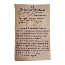1943 Francesco Montagna Produzioni Vini Lettera Per Unione Fascista Pavia C02783