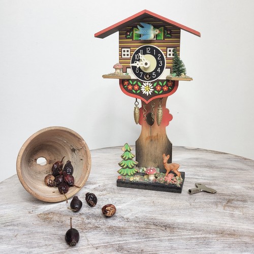 Cuckoo clock vtg - cuckoo, black