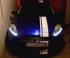 FARI CROMOFIAT DRL DAYLIGHT GRANDE PUNTO DAYLINE LED DAL 09/08-09/09 + MOTORINI