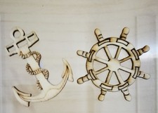 Ancora o timone in legno decorazione bomboniera 0BCT