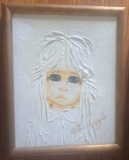 Quadro acrilico impasto occhi