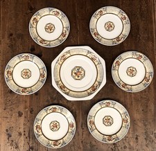 PIATTI Wedgwood "Melody" ART DECO' VINTAGE 7pz CERAMICA DECORO FIORI England '30