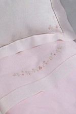 Lenzuolo Culla Ricamato a mano