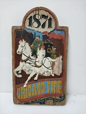 Tabella in Finto legno per bar pub Chicago Fire arredo bar pub da parete Vintage