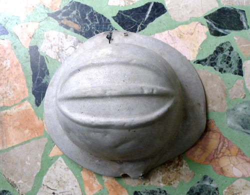 Vecchio casco alluminio - casco,