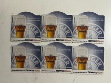 6 Erdinger Beer Coasters - The