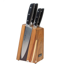 Ceppo legno + 5 coltelli -