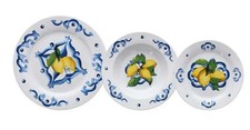Servizio Piatti 18 Pezzi Citrus - Porcellana Blu, Linea Atollo