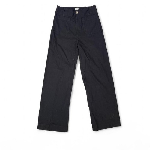 Pantalone nero gamba larga