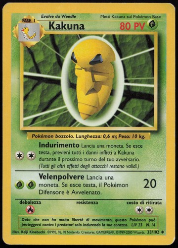 Pokemon kakuna 102 set - kakuna, 33/102