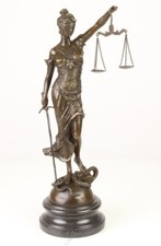 Scultura In Bronzo Justitia Su