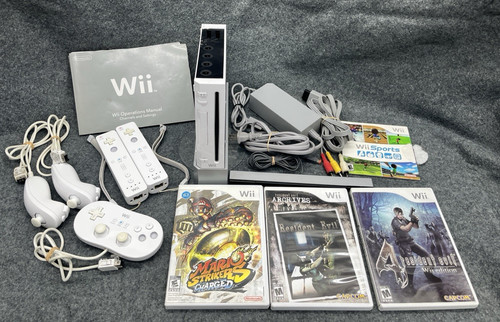 Nintendo wii console - wii, bianca