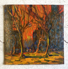 DIPINTO ASTRATTO OLIO TAVOLA