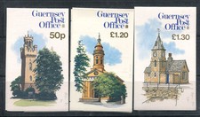 Guernsey 1985-87 Michel MH 24-25,27 libretti francobolli 100% nuovi di zecca vista, castello