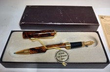 Berendsohn penna combinata stilografica e sfera lacca cinese e oro 24k vintage