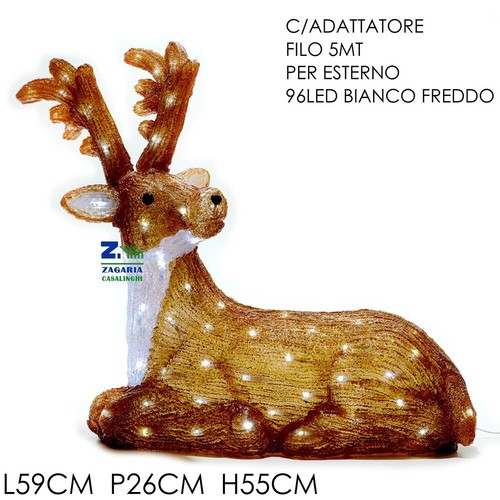 Renna seduta luminosa led - renna, 96