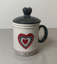 Tisaniera con filtro in ceramica - Tognana - Loving heart - Dipinta a mano