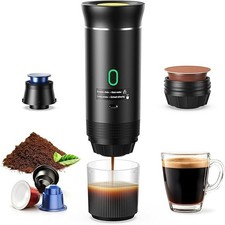 Macchina Caffè Espresso Portatile Elettrica 3in1 Polvere Cialde Capsule