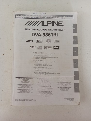 Alpine dva 9861ri rds - rds, dvd