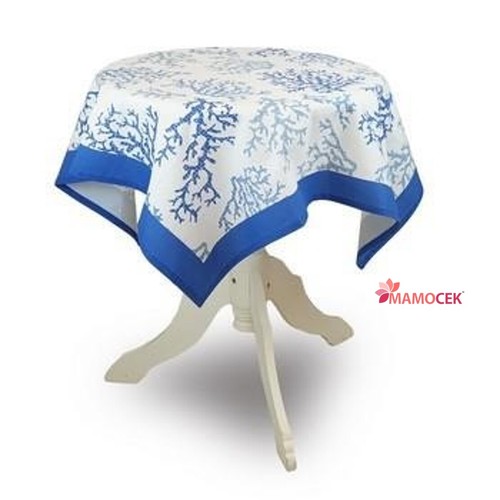 Tovaglia cotone bianco blu - tovaglia,