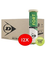 Cartone da 12 tubi Dunlop FORT All Court - tubi da 4 palline da tennis ORIGINALE
