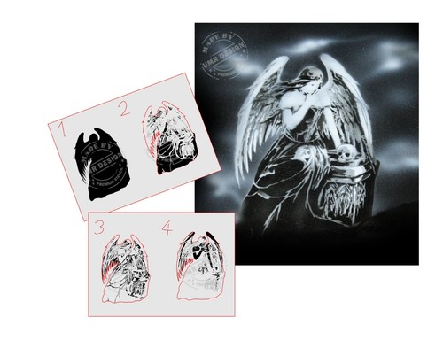024 fallen angel - fallen, stencil