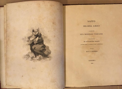 Saffo dramma lirico - saffo., in