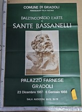 Manifesto Gradoli Sante Bassanelli Palazzo Farnese 1987 Arte 