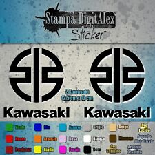 2 KAWASAKI Adesivi in vinile (prespaziato)