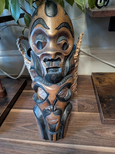 Vintage hand carved wooden - hand,