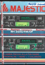 AUTORADIO VINTAGE ANNI '90 MANGIACASSETTE MAJESTIC RH26AS/FM/DF NUOVO SIGILLATO!