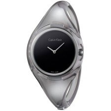 Orologio Donna CK CALVIN KLEIN PURE K4W2SXP1-D Rigido S Nero Nuovo con Difetti